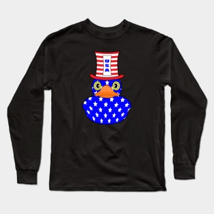 Cool Rubber duck USA Long Sleeve T-Shirt